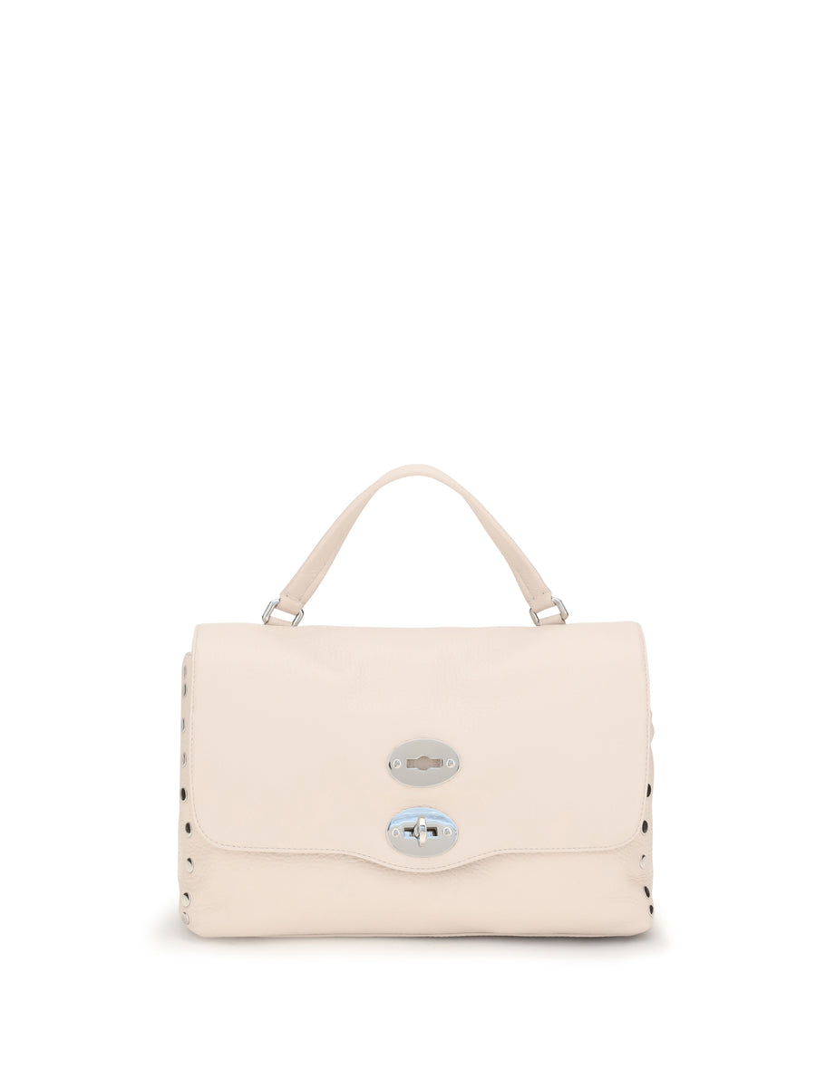 Zanellato 100% Calf Leather Bos Taurus top handle bag in white
