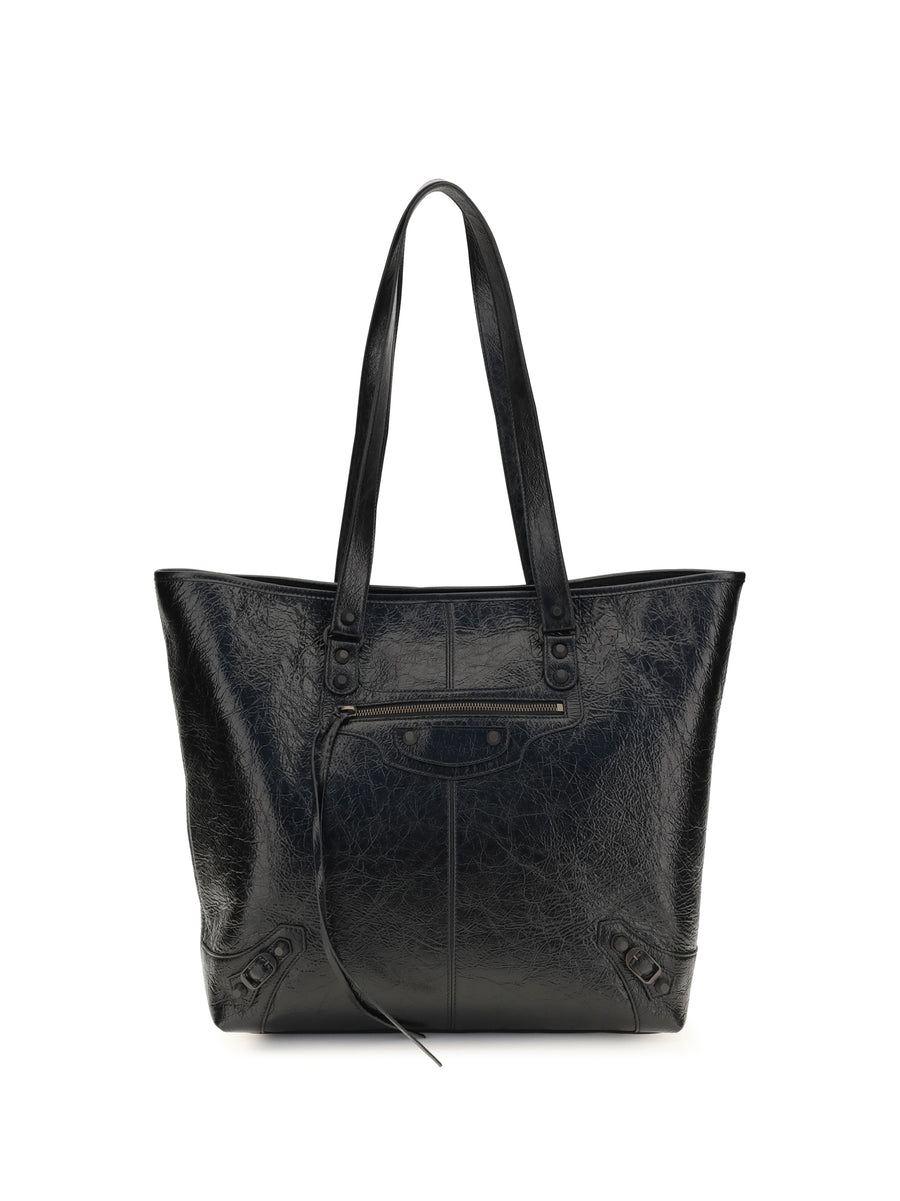 Balenciaga 100% lambskin (Ovis aries) tote bag in black