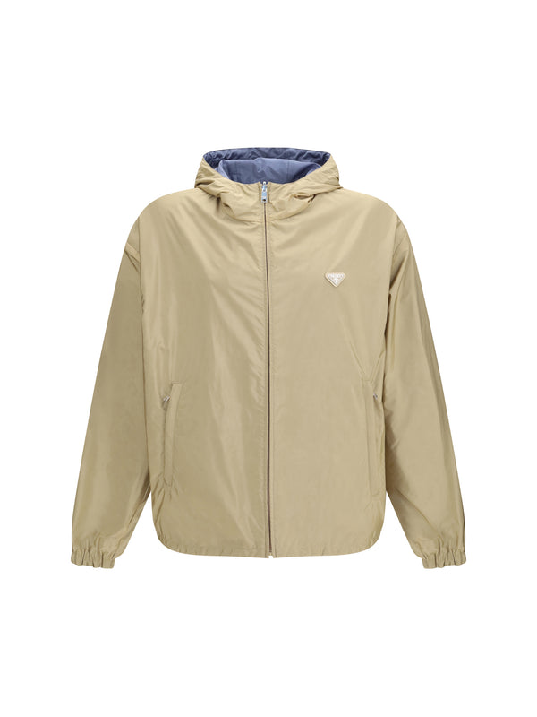 Prada 100% Recycled Polyamide down jacket in beige