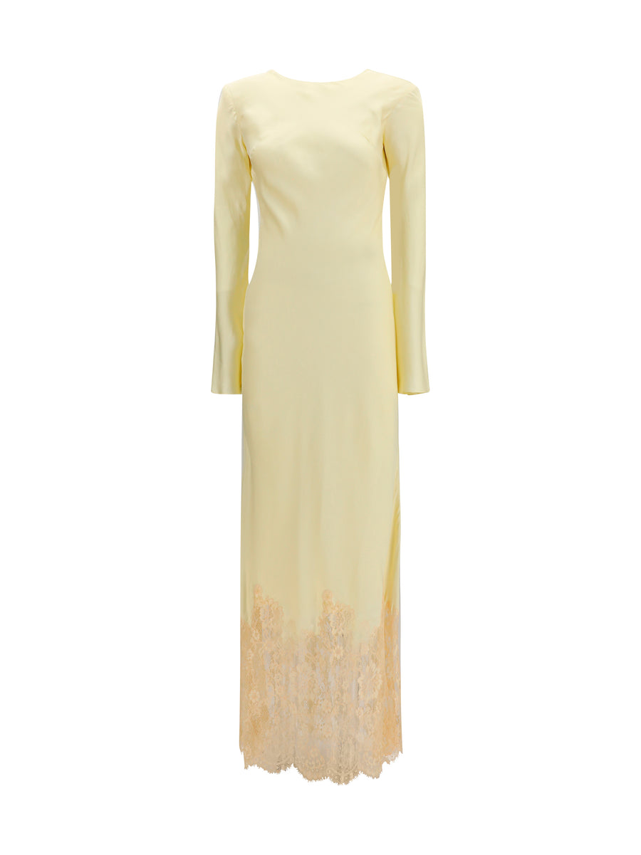 Self-Portrait 100% Viscose dress in yellow