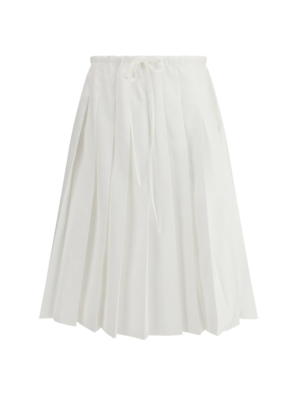 Prada 76% cotton skirt in white