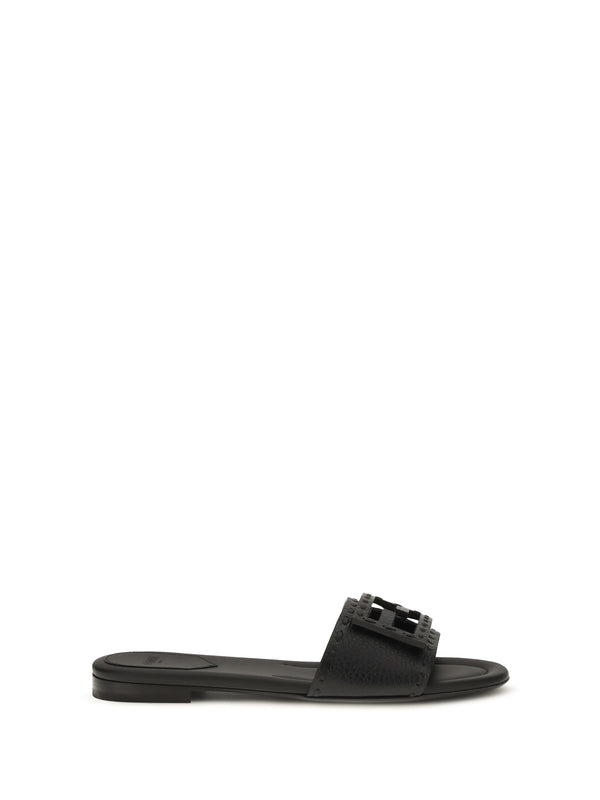 Fendi 100% calf leather (Bos Taurus) sandals in black