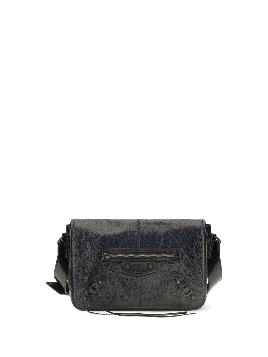 Balenciaga 100% Lamb Ovis Aries shoulder bag in black
