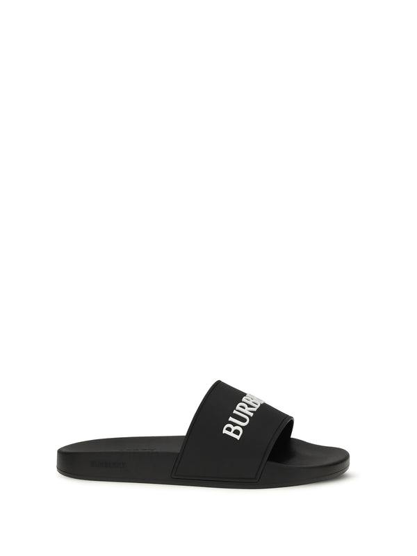 Burberry UPPER: 100% POLYURETHANE; SOLE: 100% RUBBER slider in black