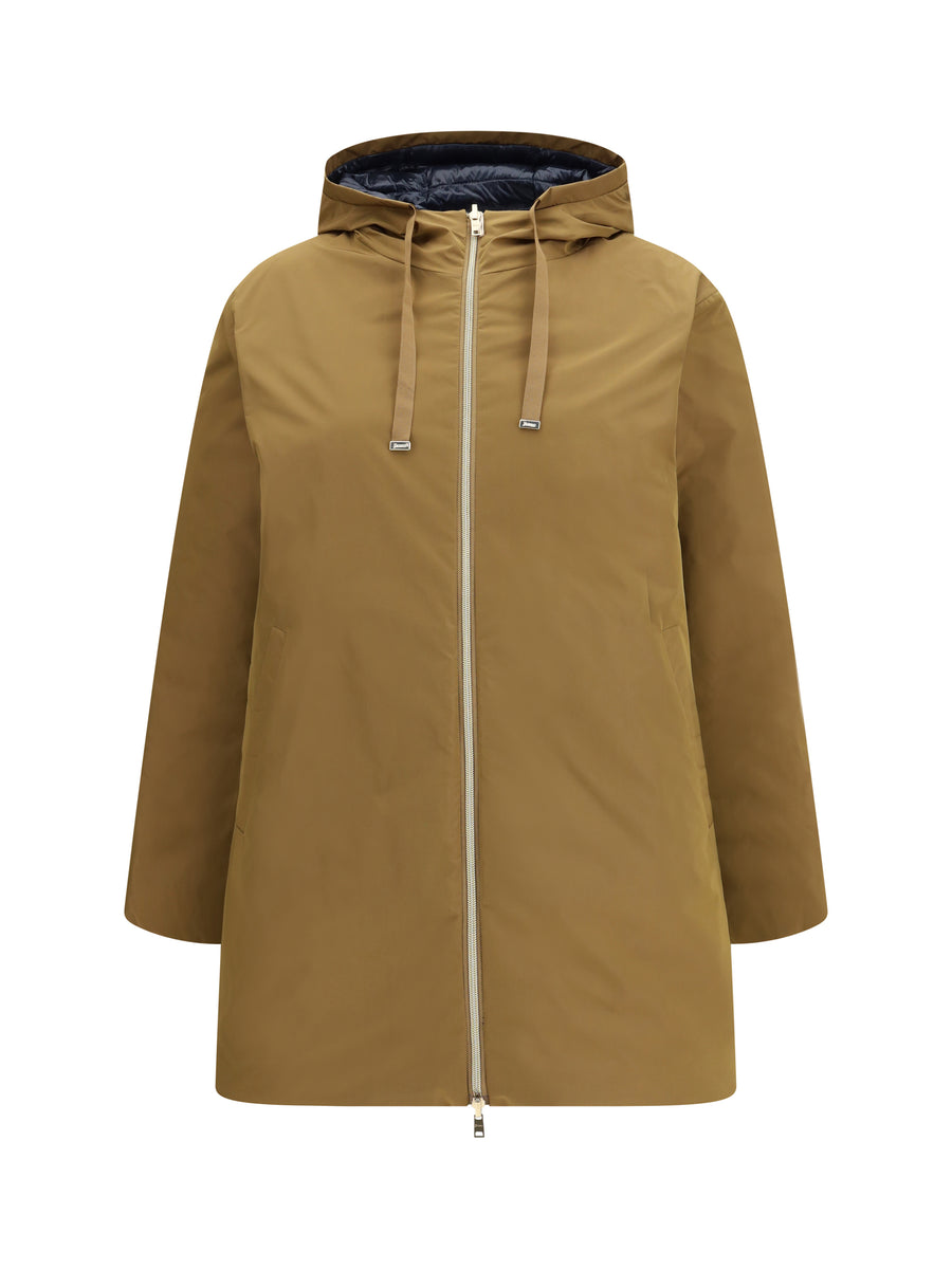 Herno 100% Polyester down jacket in camel