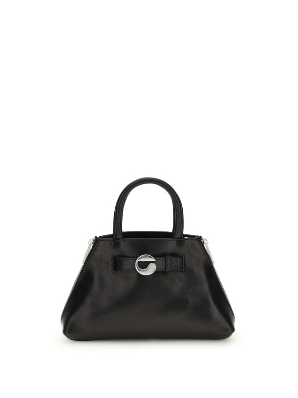 Coperni 100% calf leather (Bos Taurus) top handle bag in black