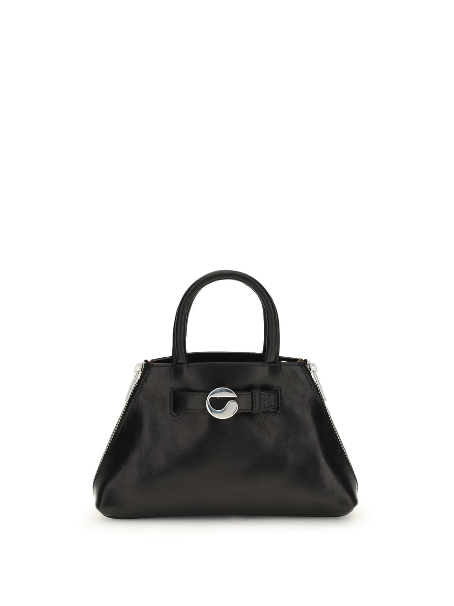 Coperni 100% calf leather (Bos Taurus) top handle bag in black