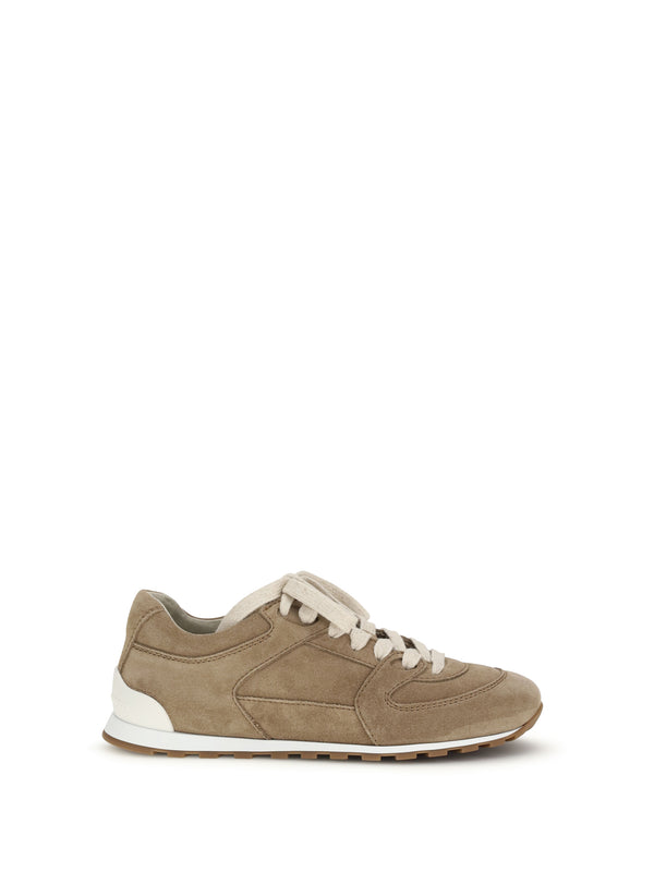 Brunello Cucinelli Upper: 100% calf leather; Sole: 100% rubber sneaker in beige