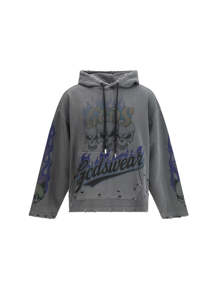GCDS 100% cotton sweatshirt in gray