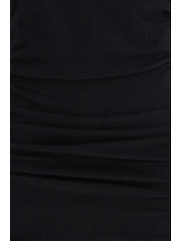Mini Dress Stretch Cotton — Black