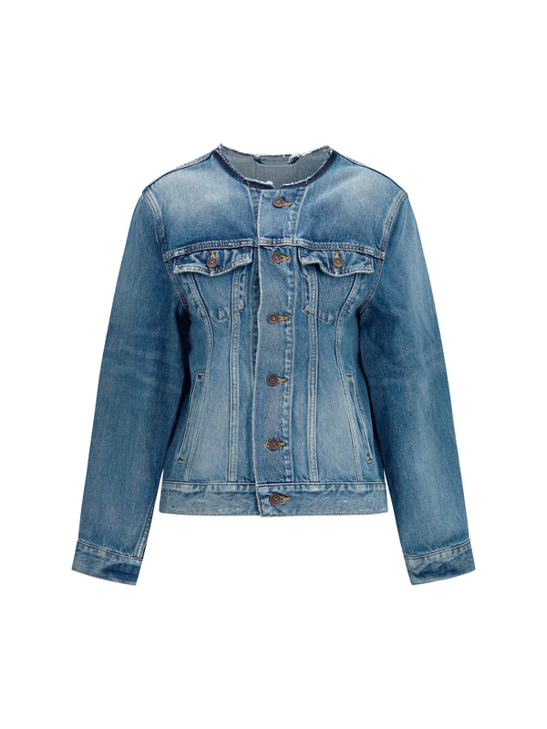 Balenciaga 100% Merino Wool Ovis Aries jacket in blue