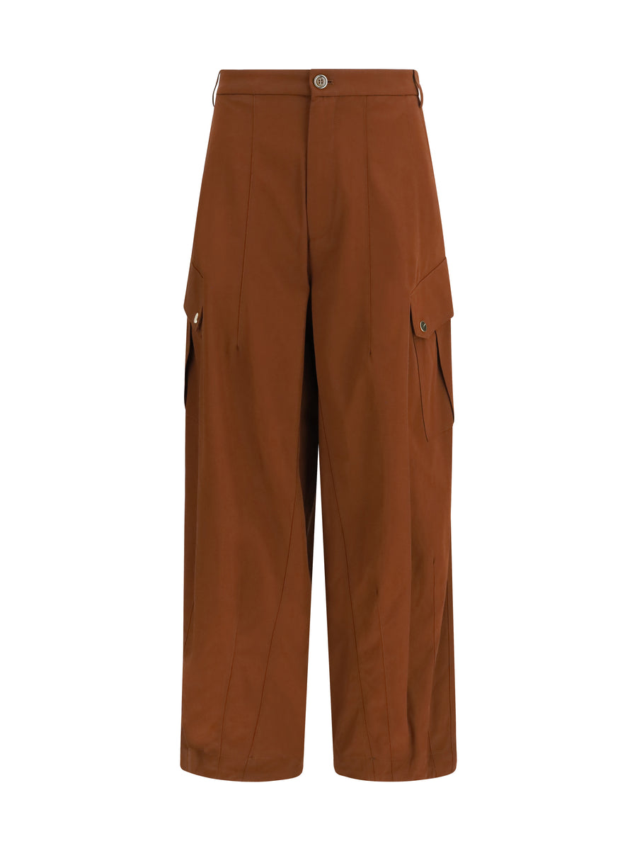 Pinko Outer: 100% cotton; Inner: 100% polyester cargo pants in brown