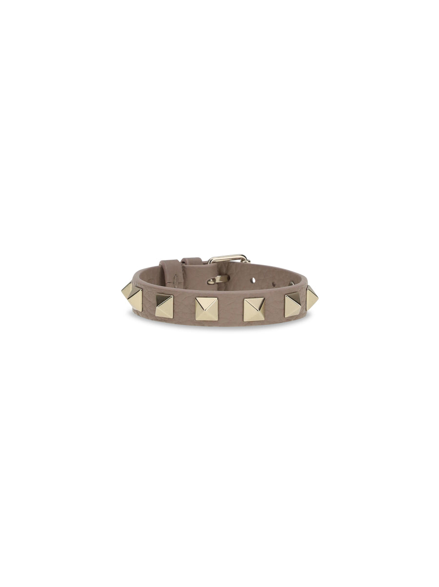 Bracelet Rockstud Powder Pink Calf Leather Bracelets