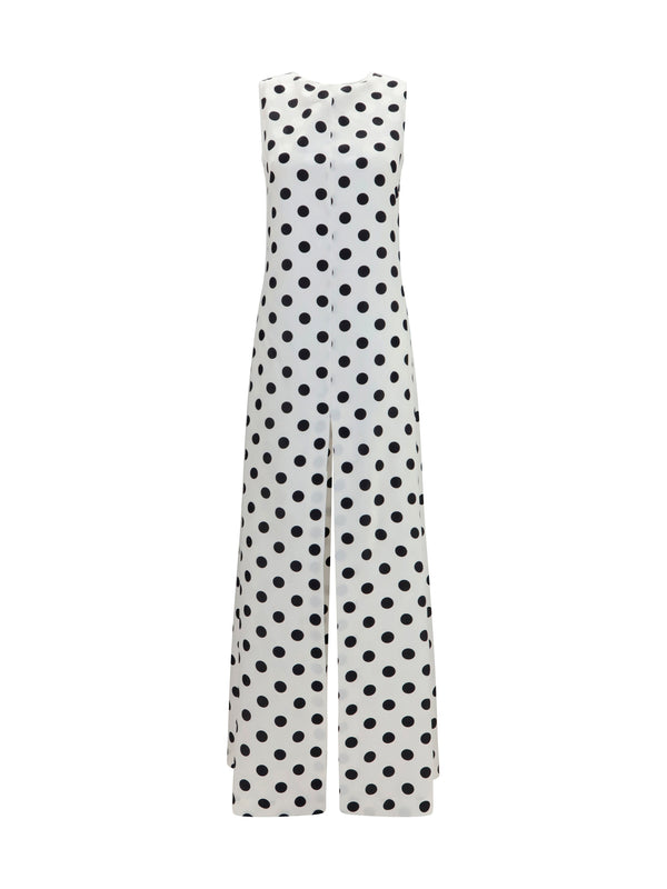 Sleeveless Maxi Dress With Back Bow Black/white Silk Long