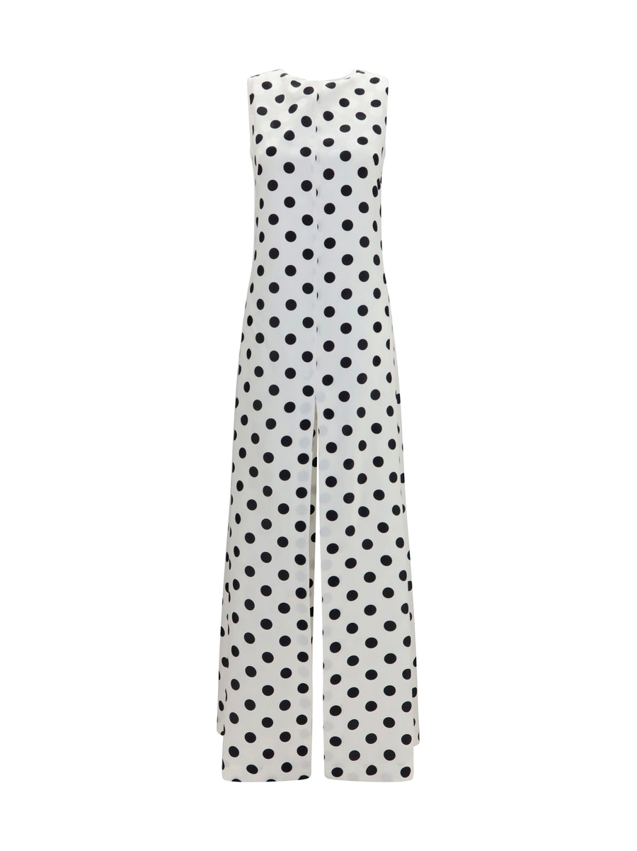 Sleeveless Maxi Dress With Back Bow Black/white Silk Long