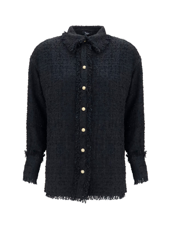Balmain 58% polyamide shirt in black