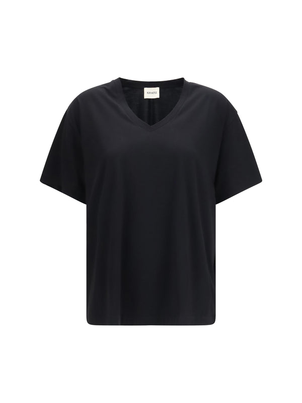 Khaite 100% Cotton t-shirt in black