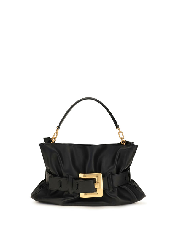 Balmain 100% calf leather (Bos taurus) shoulder bag in black