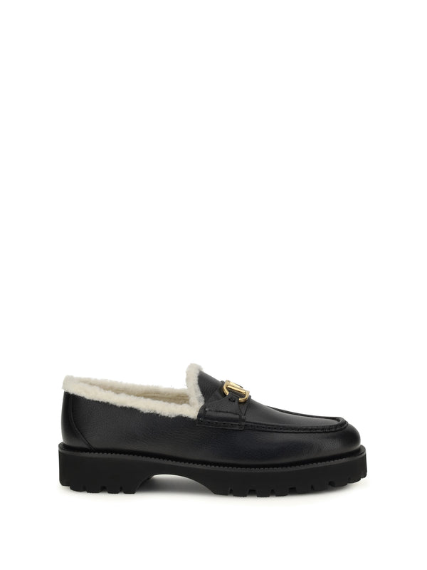 Valentino Garavani 100% Calf Leather Bos Taurus loafer in black