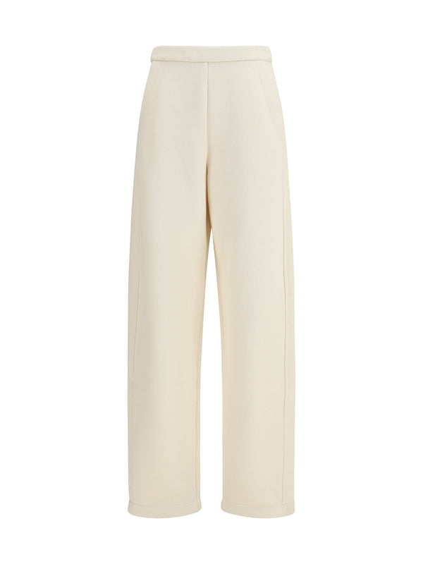 Max Mara Pure 91% Cotton; 9% Polyester trousers in beige
