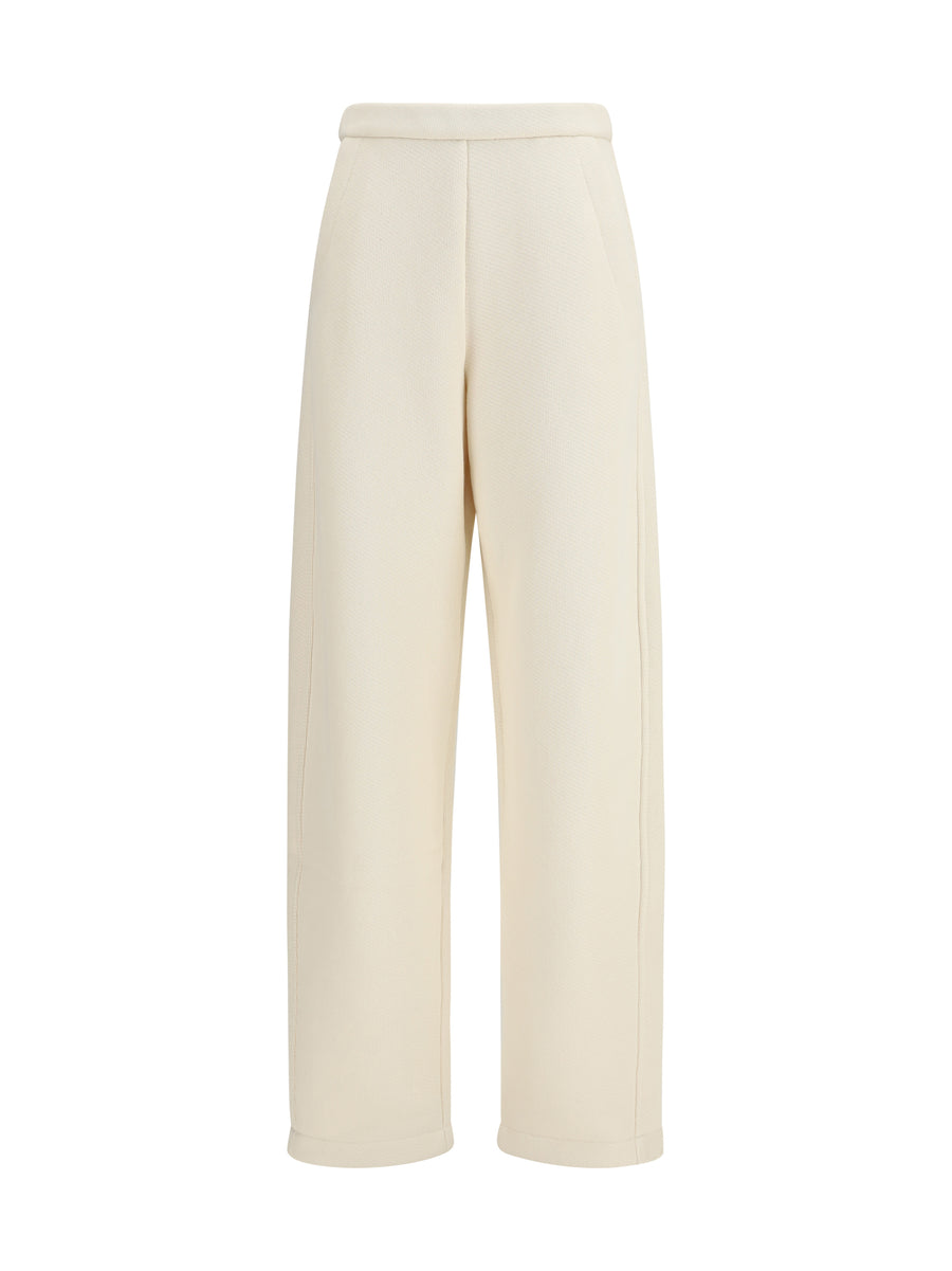 Max Mara Pure 91% Cotton; 9% Polyester trousers in beige