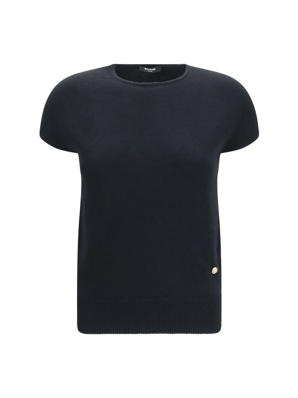 Balmain 50% Merino wool sweater in black