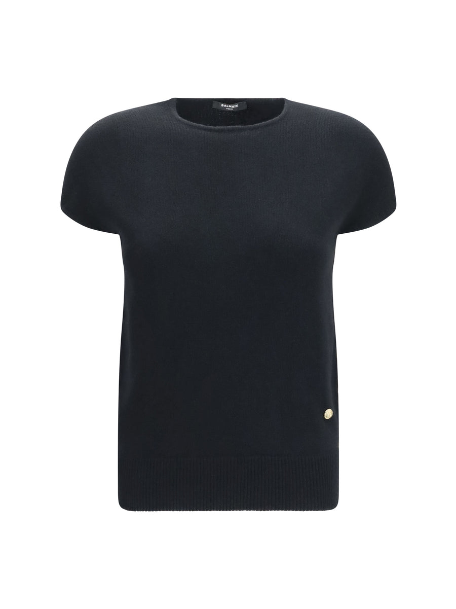 Balmain 50% Merino wool sweater in black