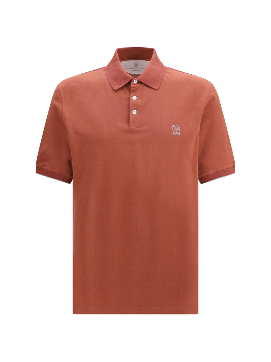 Brunello Cucinelli 100% Cotton polo in orange