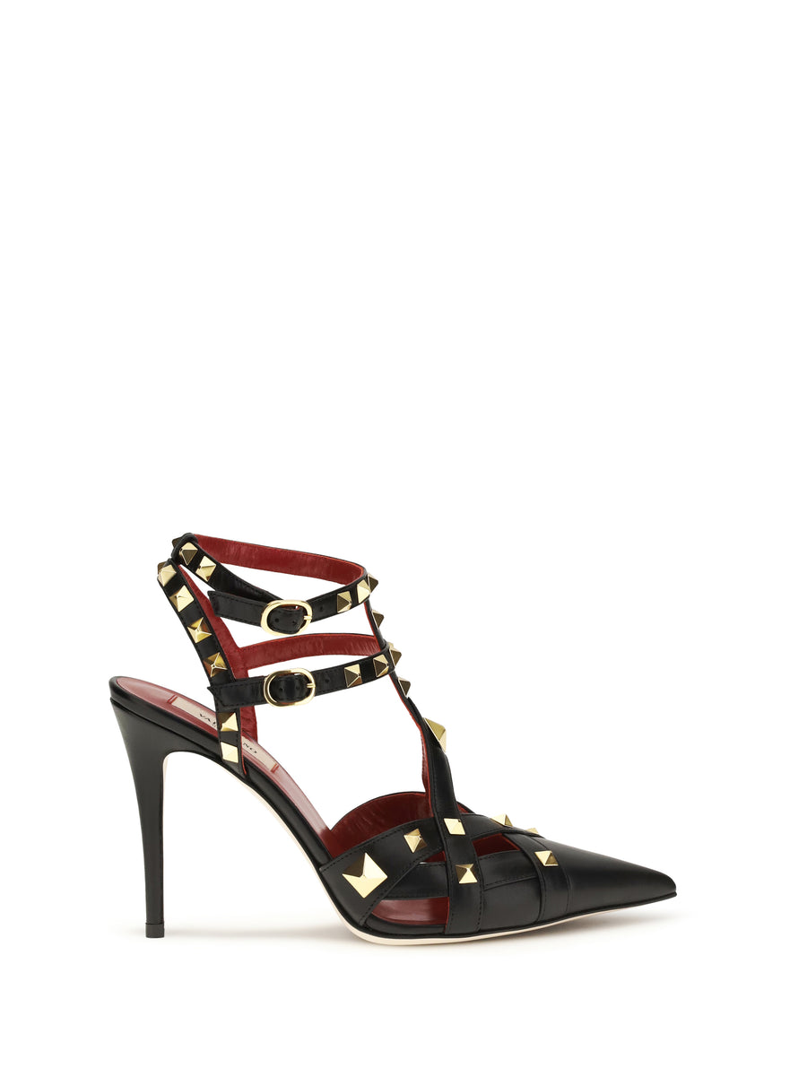 Valentino Garavani 100% Goatskin/Hircus Goatskin heel in black