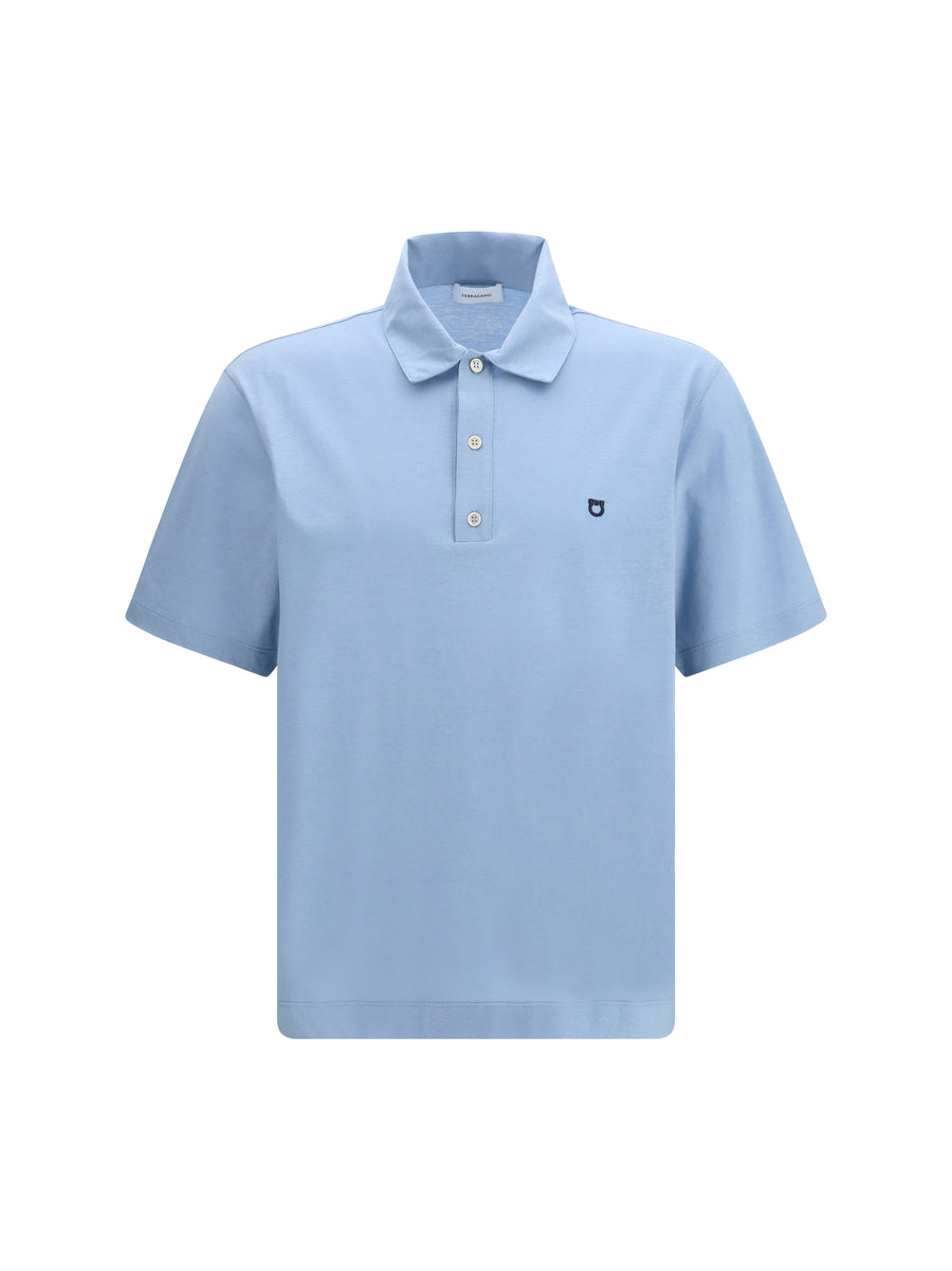 Ferragamo 100% Cotton polo in blue