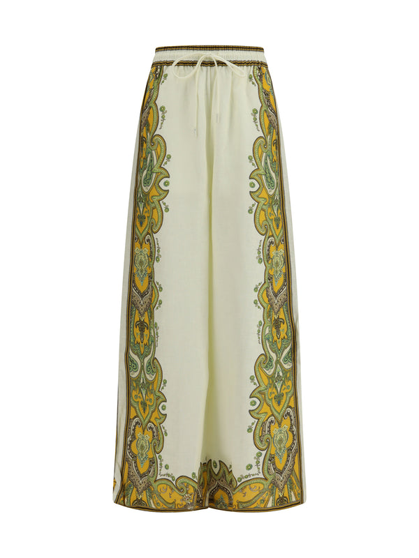 Alemais 100% Linen trousers in cream