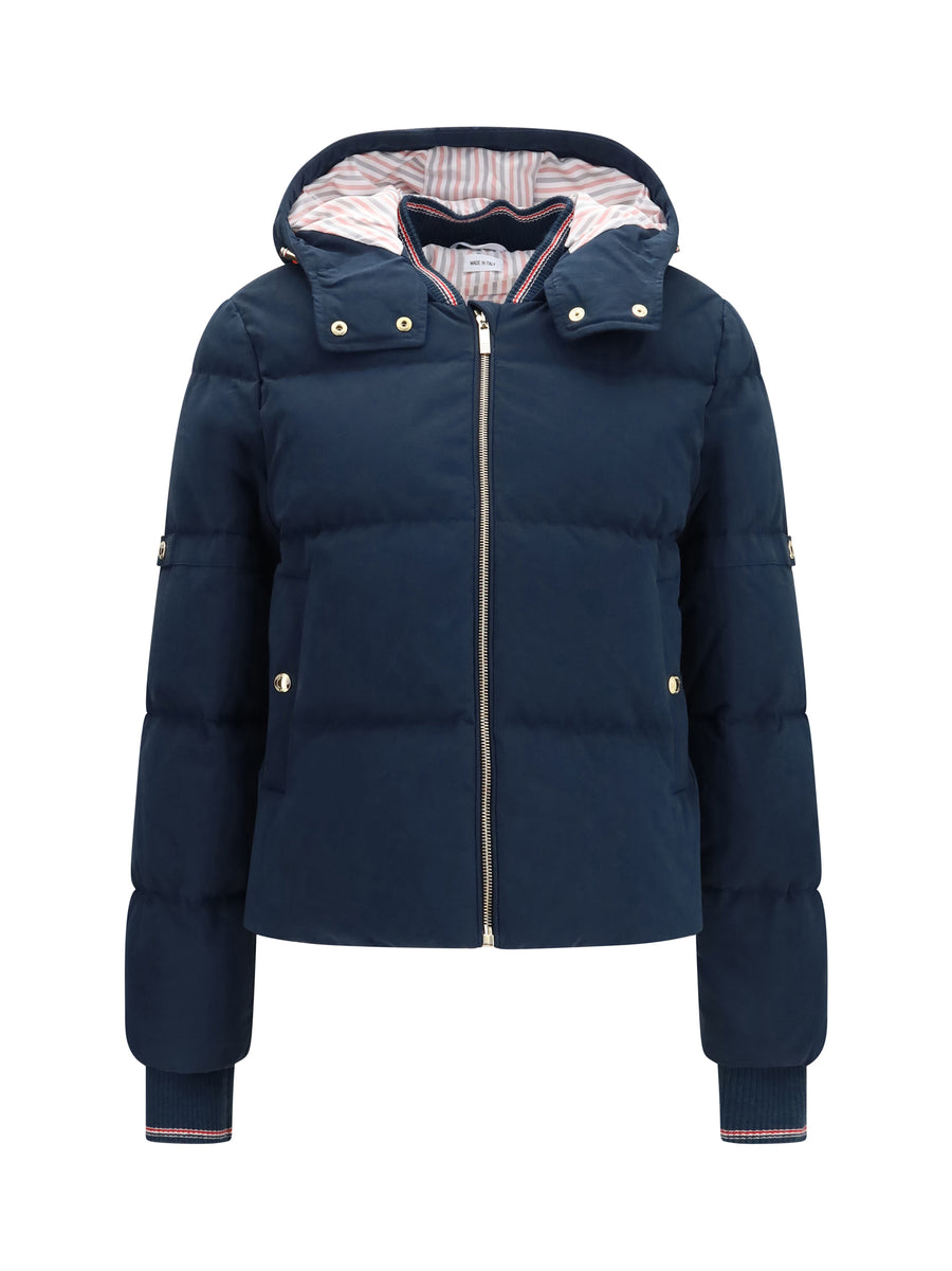Thom Browne 45% Cotton down jacket in navy