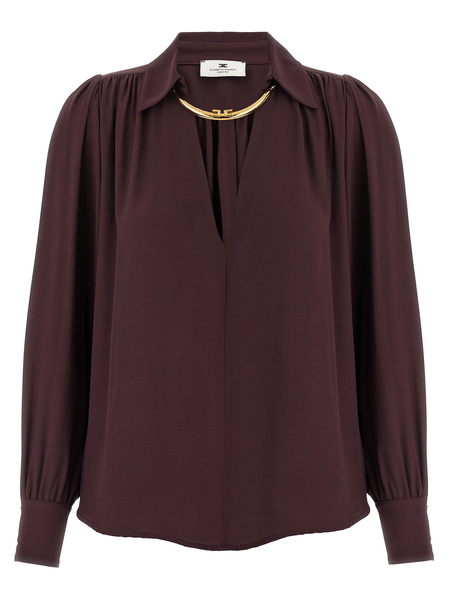 Elisabetta Franchi Blouse — Burgundy