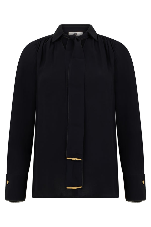 Blouse Viscose, Black Blouses