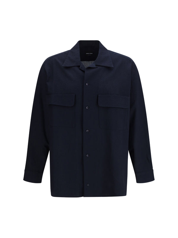 Giorgio Armani 100% cotton shirt in navy