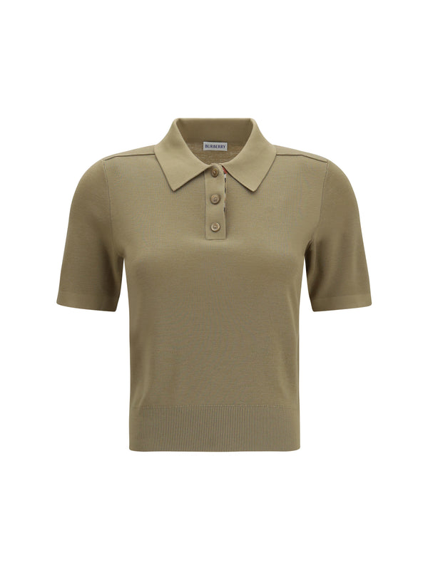 Burberry 100% Merino wool polo in beige