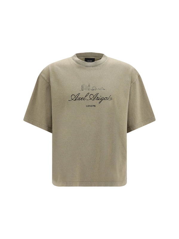 Axel Arigato 100% cotton t-shirt in olive