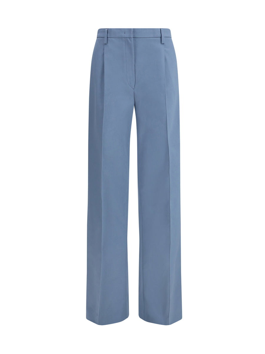 Prada 100% Cotton trousers in blue
