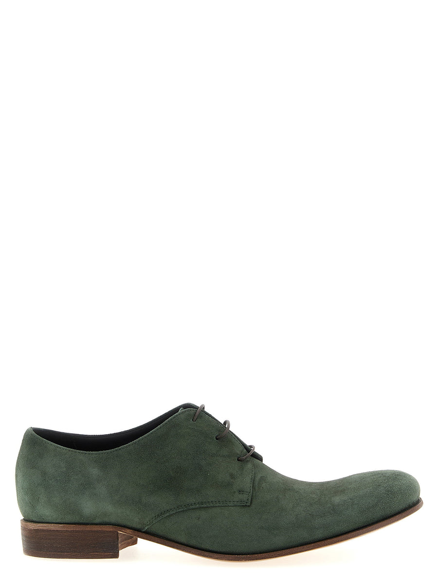 Julian Suede Lace-Up Oxford — Sage Green