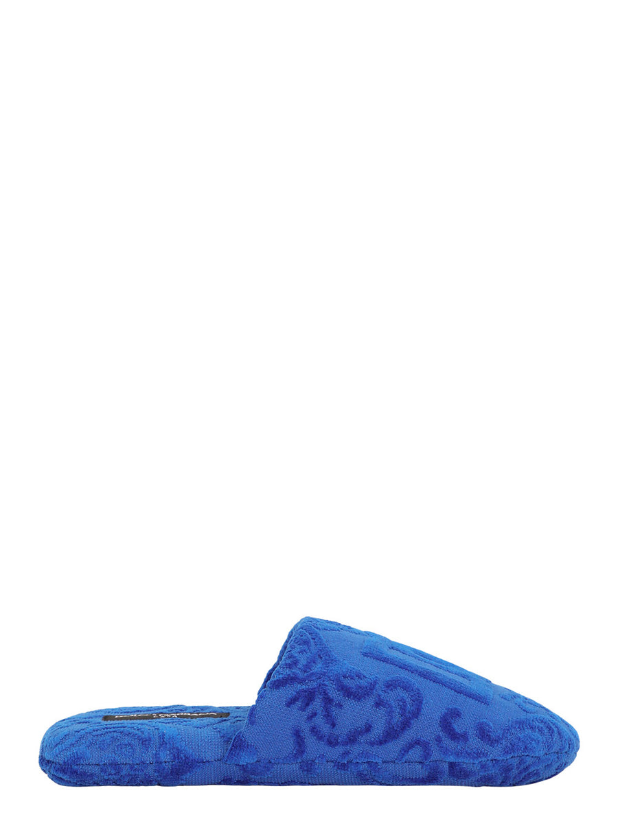 Slippers Blue Jacquard