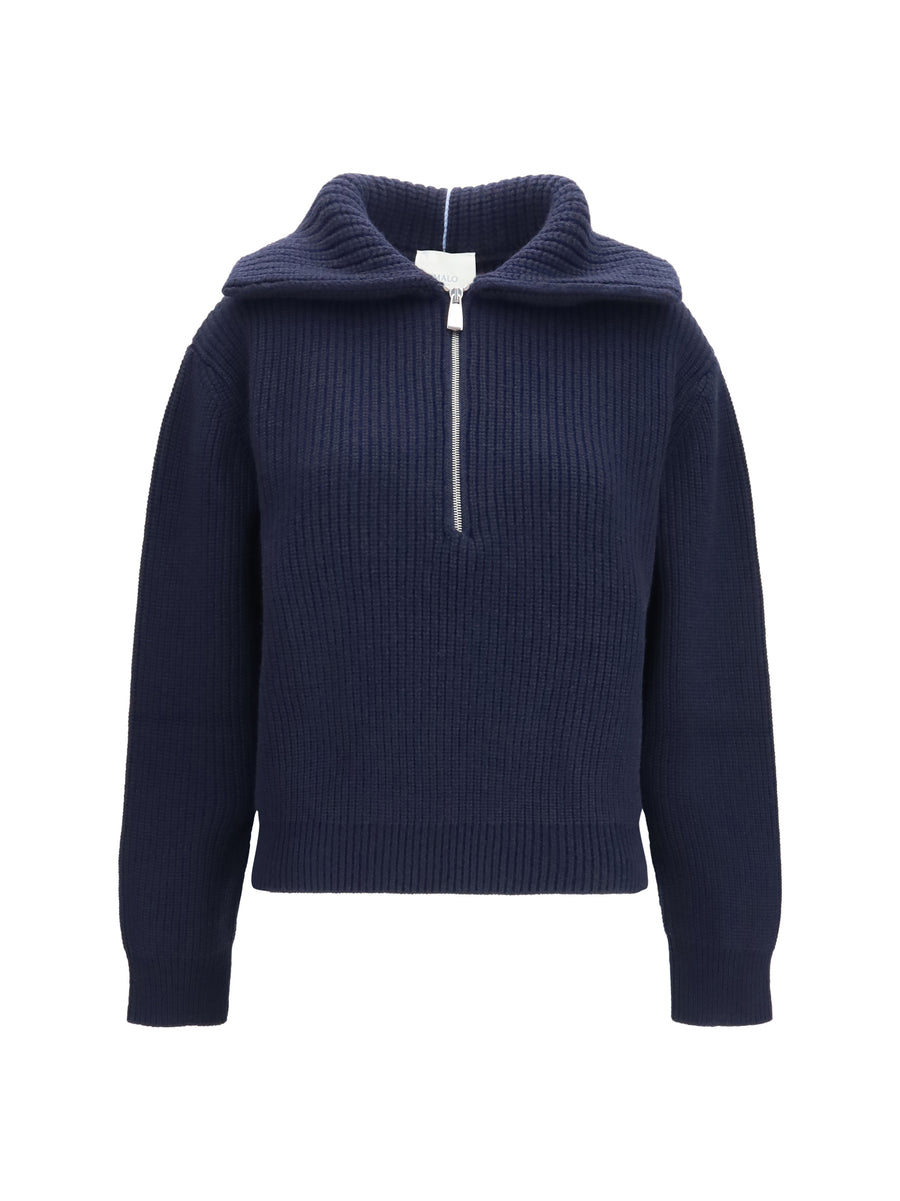 Malo 100% Cashmere sweater in navy