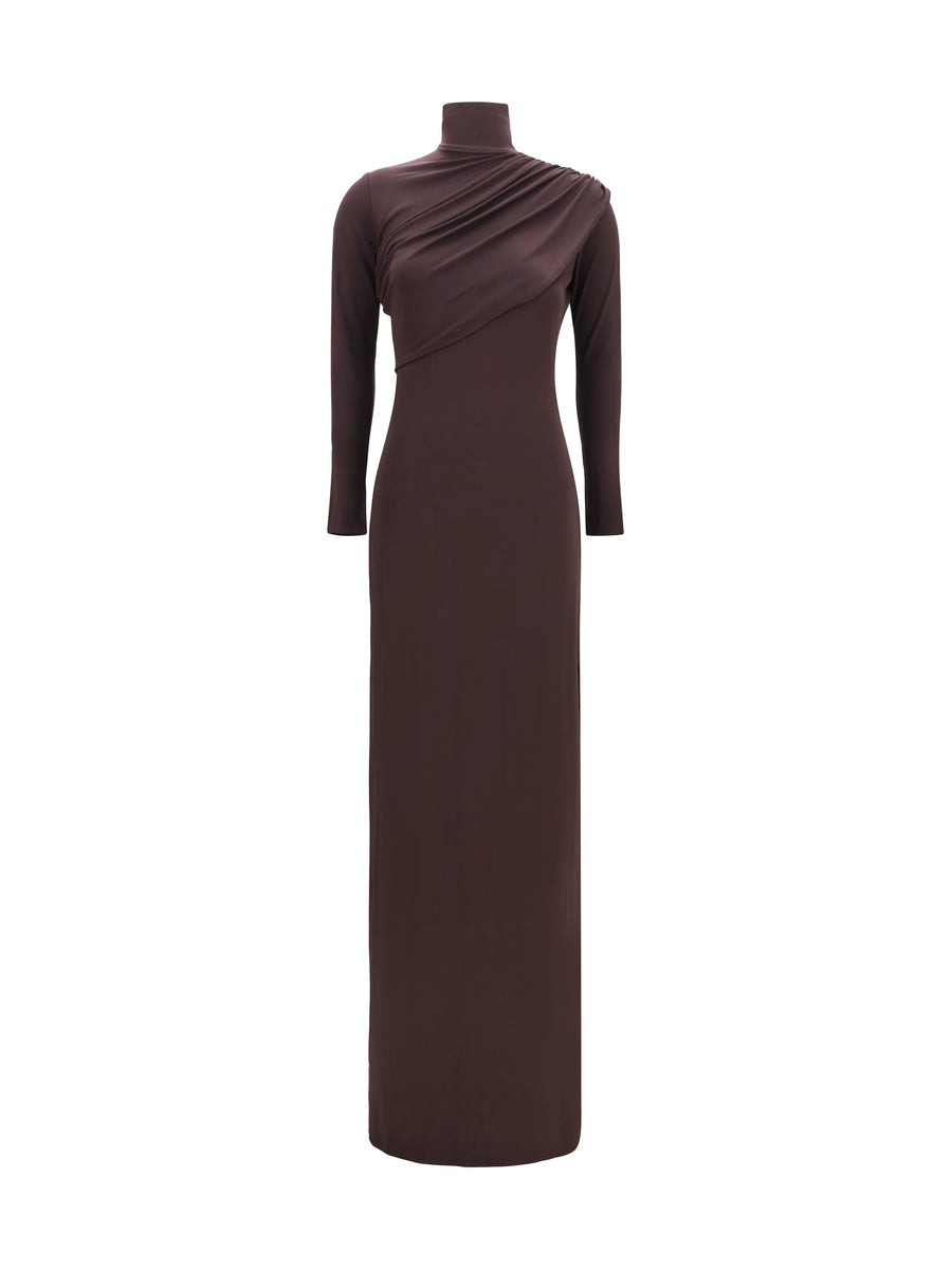 Twist Dress Burnt Red Viscose; Elastane