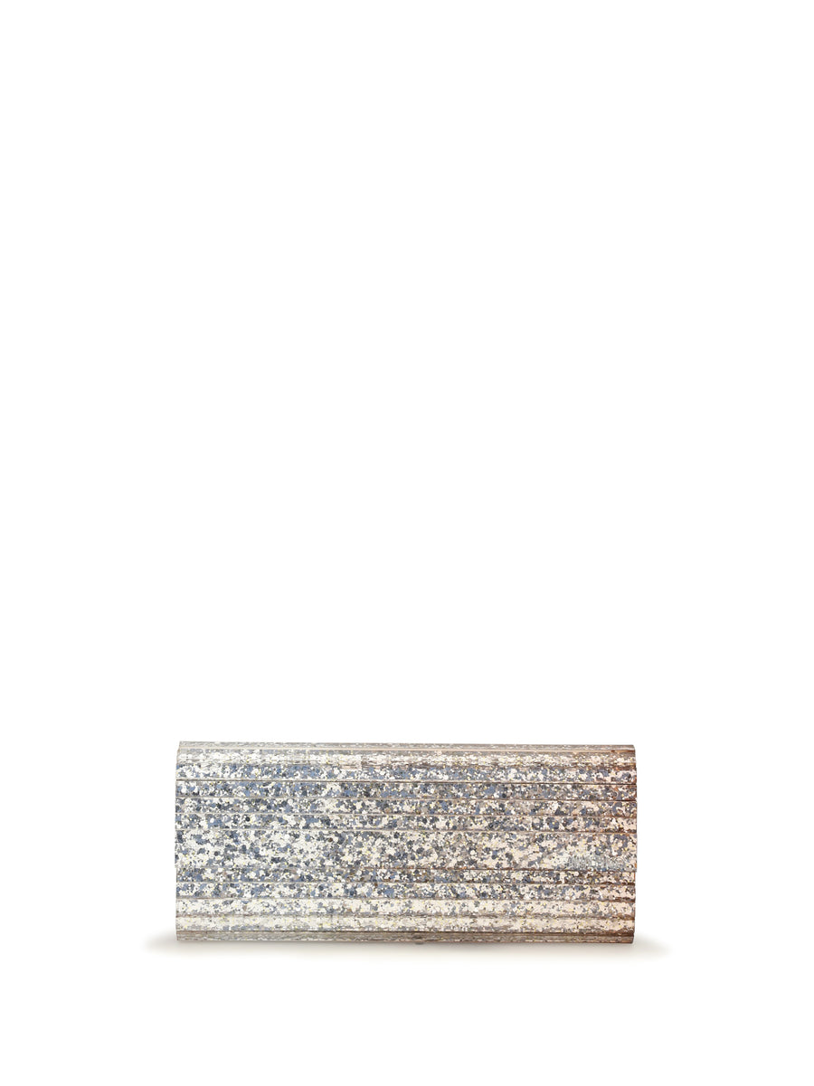 Jimmy Choo 100% Plexiglass clutch in rose gold