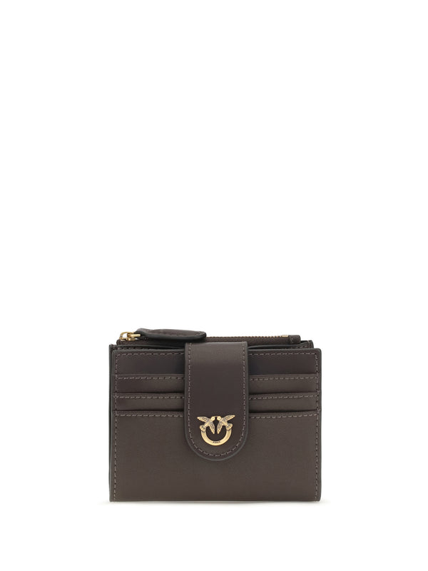 Wallet With Logo Marrone Marasca-antique Gold Calf Leather Bos Taurus