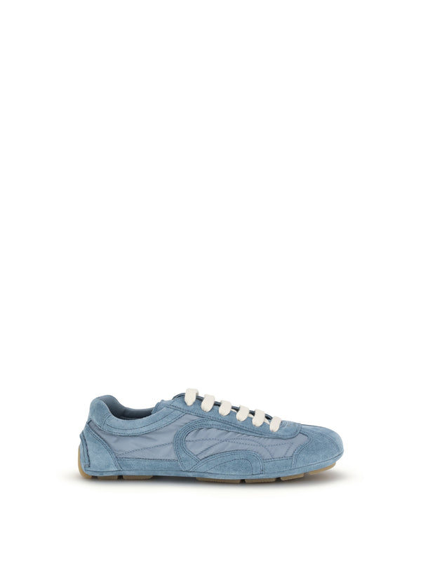 Prada Upper: 100% Lamb suede; Sole: 100% Rubber sneakers in blue