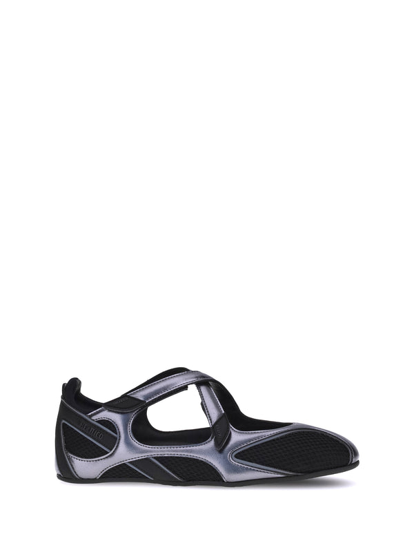 The Attico 60% Polyurethane ballerinas in gray