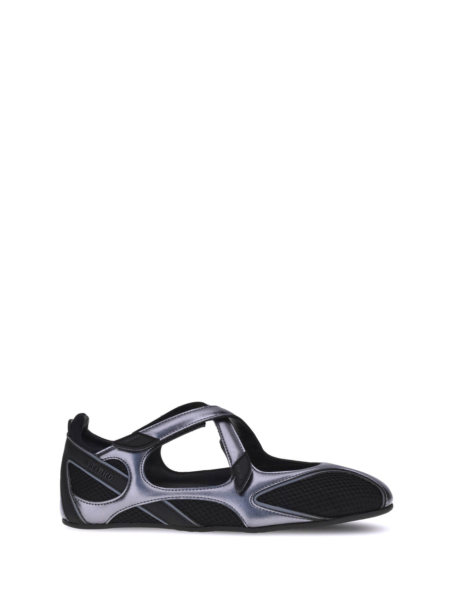 The Attico 60% Polyurethane ballerinas in gray
