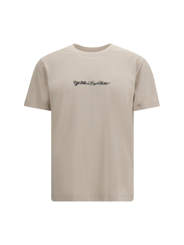Off-White 100% Cotton t-shirt in beige