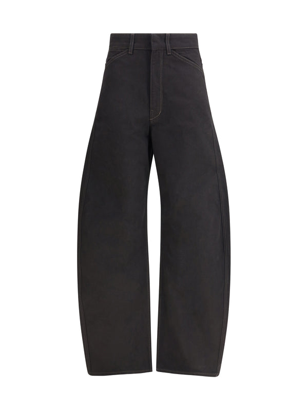 Lemaire 100% Cotton trousers in black