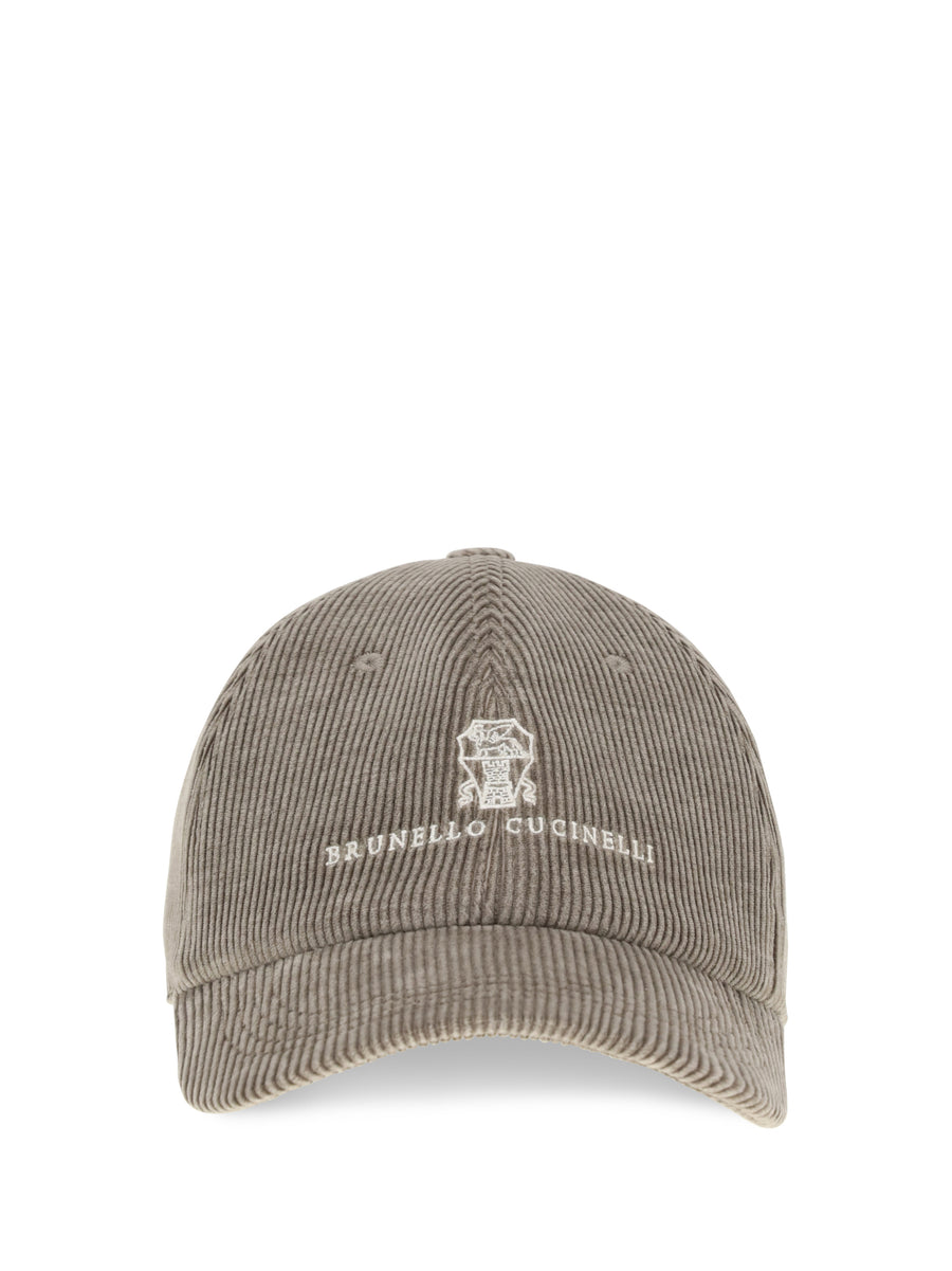 Brunello Cucinelli MY4999850 91% cotton baseball cap in gray
